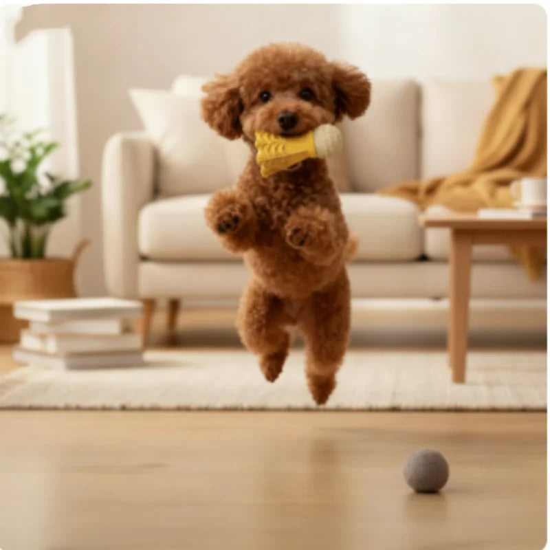 Bijtbestendig Hondenspeelgoed – Tandenreinigende Kauwstok in Badmintonvorm