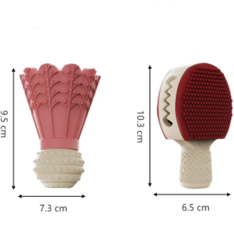 Bijtbestendig Hondenspeelgoed – Tandenreinigende Kauwstok in Badmintonvorm