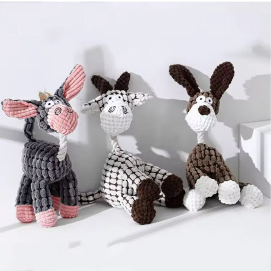 Pluche Dierenvorm Hondenspeelgoed – Piepend en Bijtbestendig