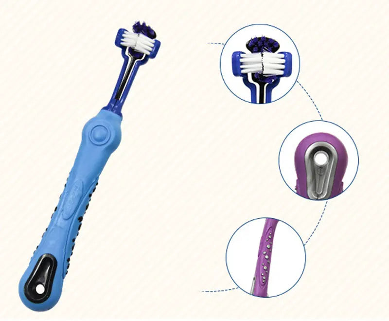 Driezijdige Huisdierentandenborstel